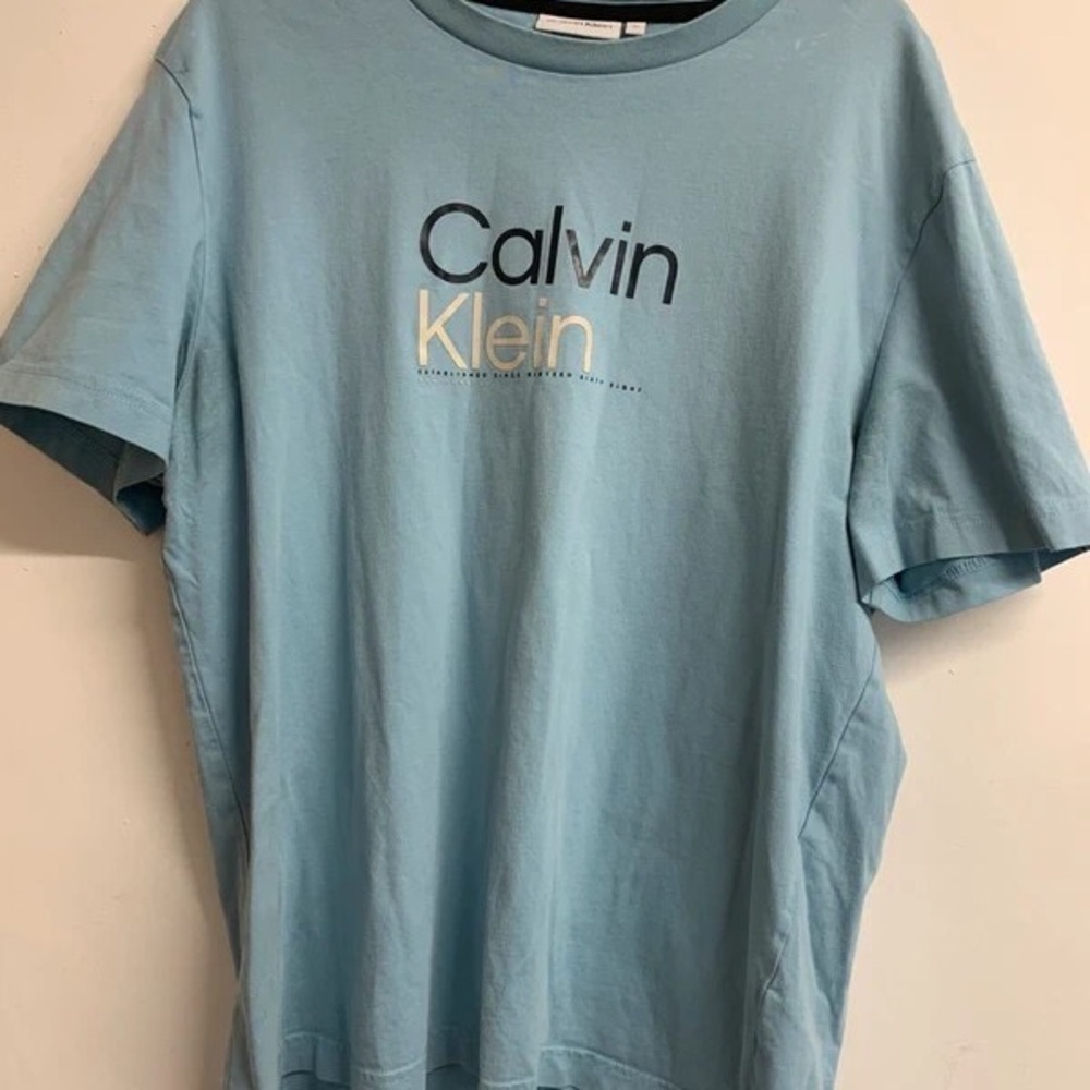 Calvin Klein Light Blue Short Sleeve Tee